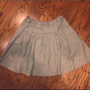 Lands End School Uniform Khaki Pleated Skirt